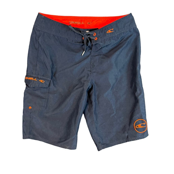 O'Neill Board Shorts Mens Size 30 Navy Blue Red Polyester - Picture 1 of 12